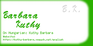 barbara kuthy business card